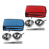 Maxbell Camping Cutlery Set Red (flat-bottomed spoon) two-piece set - Aladdin Shoppers