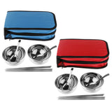 Maxbell Camping Cutlery Set Red (flat-bottomed spoon) two-piece set - Aladdin Shoppers