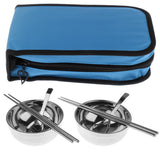 Maxbell Camping Cutlery Set Blue (flat-bottomed spoon) two-piece set - Aladdin Shoppers