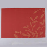 Maxbell 4pcs PVC Rectangle Placemat Heat Insulation Dining Table Pad Coaster Orange - Aladdin Shoppers
