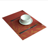 Maxbell 4pcs PVC Rectangle Placemat Heat Insulation Dining Table Pad Coaster Orange - Aladdin Shoppers