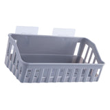 Plastic Self Adhesive Bathroom Storage Shelf Kitchen Rack Caddy Gray