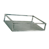 Maxbell Decorative Metal Serving Tray Vanity Storage Tray Silver Square - Aladdin Shoppers