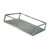 Maxbell Decorative Metal Serving Tray Vanity Storage Tray Silver Square - Aladdin Shoppers