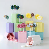 Maxbell Lovely Wooden Tabletop Storage Box Pen Container Brush Pot Blue Hexagon - Aladdin Shoppers