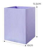 Maxbell Lovely Wooden Tabletop Storage Box Pen Container Brush Pot Purple Square - Aladdin Shoppers