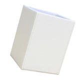 Maxbell White Plain Square Leather Pen Container Brush Pot Tabletop Storage Box - Aladdin Shoppers