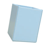 Maxbell Blue Plain Square Leather Pen Container Brush Pot Tabletop Storage Box - Aladdin Shoppers