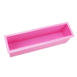 Maxbell  1200g Silicone Loaf Soap Mould Toast Bread Making Rectangle Mold A Pink