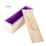 Maxbell  1200g Silicone Loaf Soap Mould Toast Bread Making Rectangle Mold C Purple