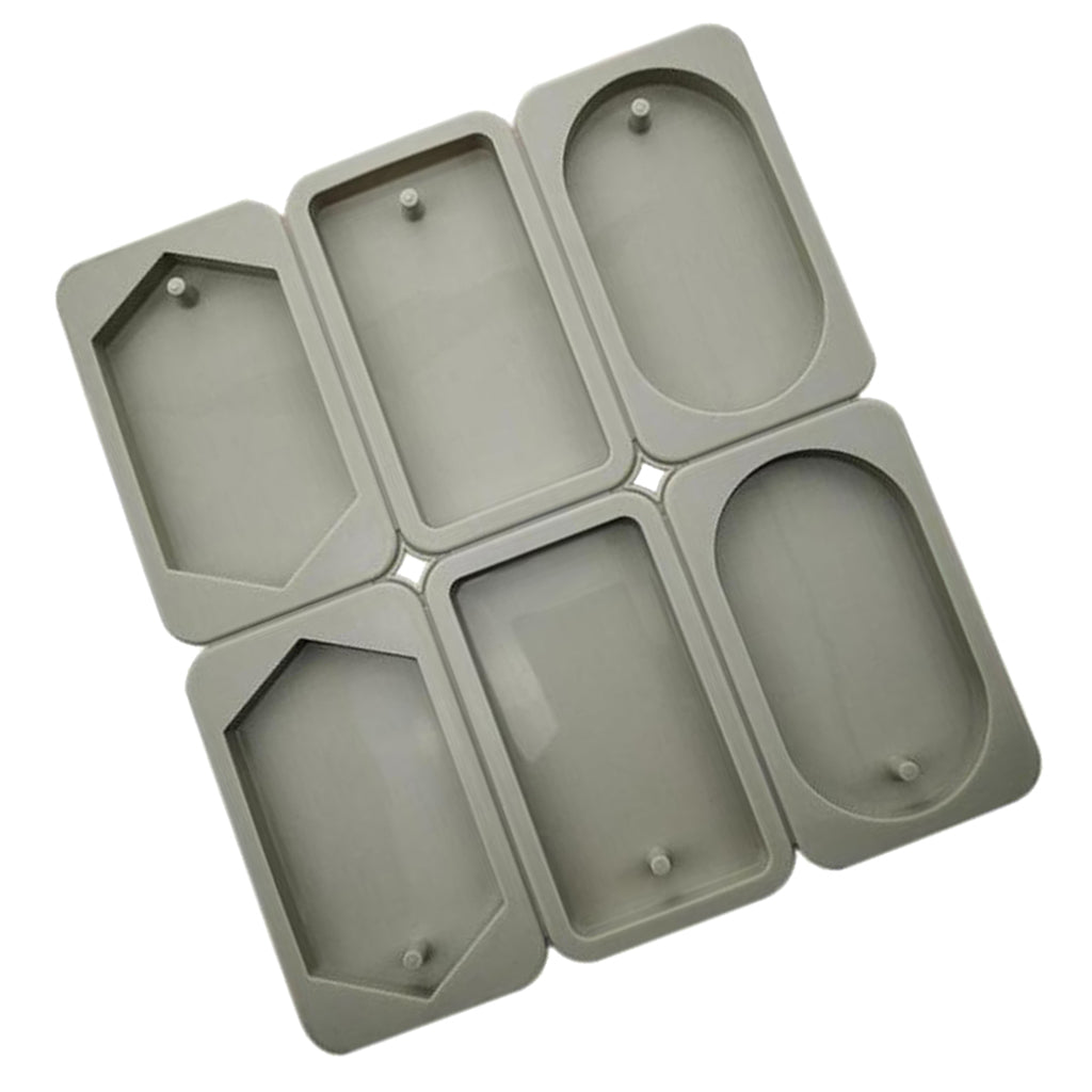 Maxbell  3D Candle Aroma Wax Tablet Silicone Mold F: 2 rhombus 2 Rectangle 2 Oval