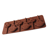 Maxbell 6 Holes Lollipop Chocolate Candy Bath Bombs Mould Silicone Monkey