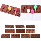 Maxbell 6 Holes Lollipop Chocolate Candy Bath Bombs Mould Silicone Monkey