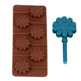 Maxbell 6 Holes Lollipop Chocolate Candy Bath Bombs Mould Silicone Flower