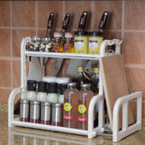 Maxbell Kitchen Utensils Rack Chopping Board Organizer Spice Jar Cruet Holder Beige - Aladdin Shoppers