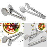 Max Stainless Steel Salad Bread BBQ Buffet Food Tongs Clip Clamp Single Tooth