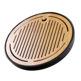 Max Bamboo Tea tray Drainage Water storage Kung Fu Tea Board Black simplicity