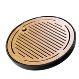 Max Bamboo Tea tray Drainage Water storage Kung Fu Tea Board Black simplicity