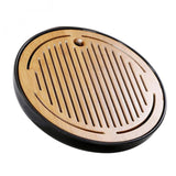 Max Bamboo Tea tray Drainage Water storage Kung Fu Tea Board Black simplicity