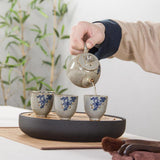 Max Bamboo Tea tray Drainage Water storage Kung Fu Tea Board Black simplicity