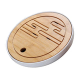 Max Bamboo Tea tray Drainage Water storage Kung Fu Tea Board White clouds