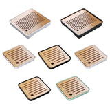 Max Bamboo Tea Tray Drainage Water Storage Kung Fu Tea set White S