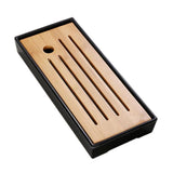 Max Kung Fu GongFu Tea Table Serving Tray Drainage Type Black S 1