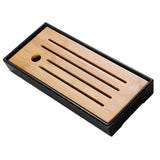 Max Kung Fu GongFu Tea Table Serving Tray Drainage Type Black S 1