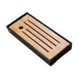 Max Kung Fu GongFu Tea Table Serving Tray Drainage Type Black S 1