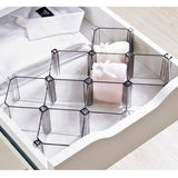 Maxbell 6Pcs Honeycomb Socks Underwear Storage Box Compartment Cabinet gray