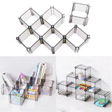 Maxbell 6Pcs Honeycomb Socks Underwear Storage Box Compartment Cabinet gray