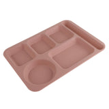 Maxbell Food Storage Container Divided Serving Tray Cafeteria Mess Tray Pink