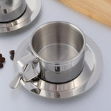 Maxbell Coffee Cup Set Stainless Steel Double Walled Cups Tea Cup Saucer Spoon S - Aladdin Shoppers