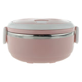 Max Student Stainless Steel Thermal Lunch Box Portable Tiffin Bento Box Pink