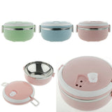 Max Student Stainless Steel Thermal Lunch Box Portable Tiffin Bento Box Pink