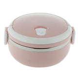 Max Student Stainless Steel Thermal Lunch Box Portable Tiffin Bento Box Pink