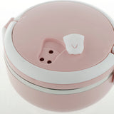 Max Student Stainless Steel Thermal Lunch Box Portable Tiffin Bento Box Pink