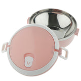 Max Student Stainless Steel Thermal Lunch Box Portable Tiffin Bento Box Pink