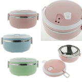 Max Student Stainless Steel Thermal Lunch Box Portable Tiffin Bento Box Pink