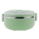 Max Student Stainless Steel Thermal Lunch Box Portable Tiffin Bento Box Green