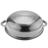 Max Stainless Steel Steam Cooker Steamer Pan Cook Pot Set Glass Lid  2 Tier A