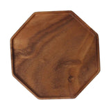 Max Wood Food Serving Tray For Breakfast in Bed Party Octagonal plate (large )