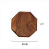 Max Wood Food Serving Tray For Breakfast in Bed Party Octagonal plate (large )