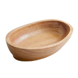 Max Wooden Salad Serving Bowl Fruit Snacks Cake Dessert Ice Cream Angled Bowl L