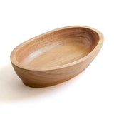 Max Wooden Salad Serving Bowl Fruit Snacks Cake Dessert Ice Cream Angled Bowl L