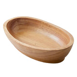 Max Wooden Salad Serving Bowl Fruit Snacks Cake Dessert Ice Cream Angled Bowl L