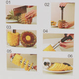 Max Stainless Steel Pineapple Corer Slicer Cutter Wedger Core Remover Green