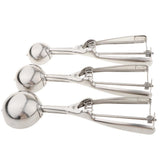 Maxbell  Set of 3 Cookie Scoop for Baking, Stainless Steel Ice Cream Scoops - Durable Cookies Dough Baller Fruit Melon Scooper