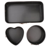 Max 3pcs Springform Pan set Nonstick Cake Pan Bakeware Cheesecake Pan red