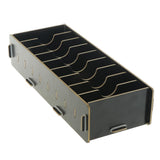 Max 9 Dividers Name Card Wooden business card case office desktop Black